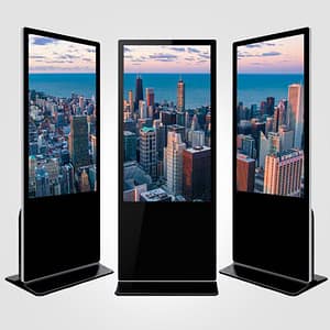 📺 للإيجار: شاشة عرض تفاعلية طولية محمولة مع حامل متحرك - 65 بوصة بدقة 4K 🚀