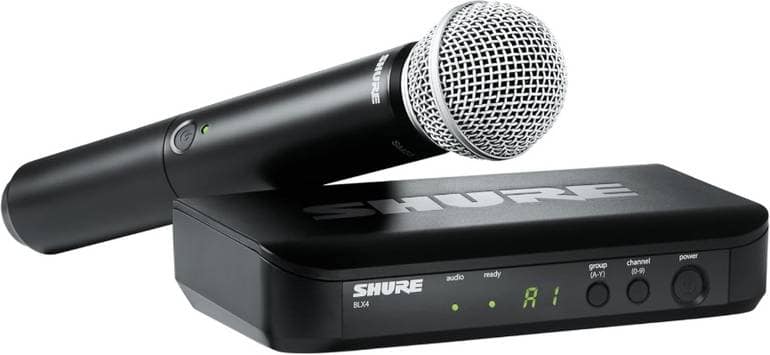 🎤 للإيجار: ميكروفون لاسلكي UHF من نوع Shure BLX24/SM58 مع جهاز استقبال أحادي القناة 🎶