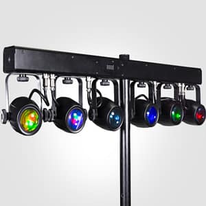 شريط إضاءة مسرح LED مزود بـ 6 مصابيح كاشفة RGB - تحكم DMX